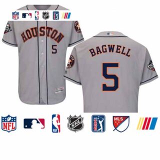 Astros #5 Jeff Bagwell Grey Flexbase Authentic Collection 2019 World Series Bound Stitched Baseball Jersey