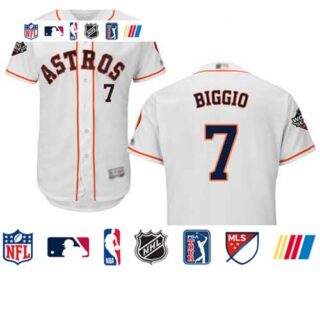 Astros #7 Craig Biggio White Flexbase Authentic Collection 2019 World Series Bound Stitched Baseball Jersey