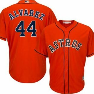 Astros 44 Yordan Alvarez Orange Cool Base Jersey