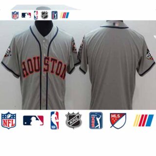 Astros Blank Grey Flexbase Authentic Collection 2019 World Series Bound Stitched Baseball Jersey