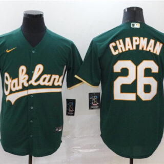 Athletics 26 Matt Chapman Green 2020 Nike Cool Base Jersey