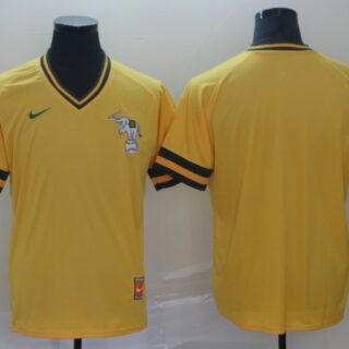 Athletics Blank Yellow Throwback Jersey