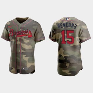 Atlanta Braves #15 Sean Newcomb Men's Nike 2021 Armed Forces Day Authentic MLB Jersey -Camo