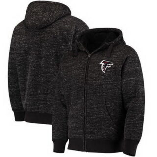 Atlanta Falcons G III Sports By Carl Banks Discovery Sherpa Full Zip Jacket Heathered Black