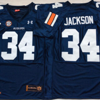 Auburn Tigers 34 Bo Jackson Navy College Football Jersey