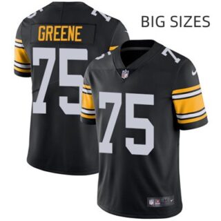 BIG size Nike Steelers #75 Joe Greene Black Alternate Men's Stitched NFL Vapor Limited Jersey