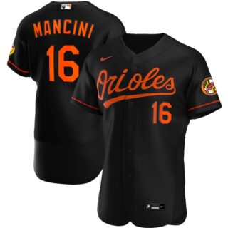Baltimore Orioles #16 Trey Mancini Men's Nike Black Alternate 2020 Authentic Player MLB Jersey
