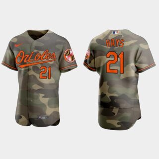 Baltimore Orioles #21 Austin Hays Men's Nike 2021 Armed Forces Day Authentic MLB Jersey -Camo