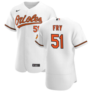 Baltimore Orioles #51 Paul Fry Men's Nike White Home 2020 Authentic Player MLB Jersey