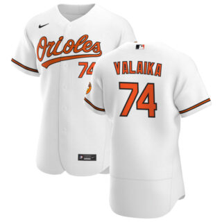 Baltimore Orioles #74 Pat Valaika Men's Nike White Home 2020 Authentic Player MLB Jersey