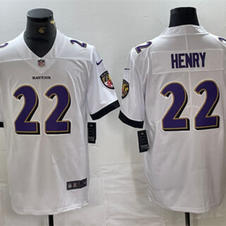 Baltimore Ravens #22 Derrick Henry White Vapor Limited Football Jersey