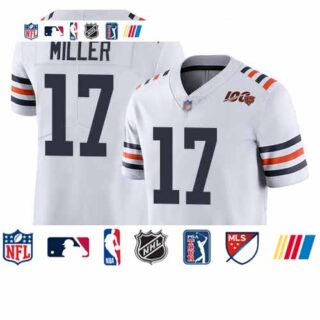 Bears #17 Anthony Miller White Alternate Youth Stitched Football Vapor Untouchable Limited 100th Season Jersey