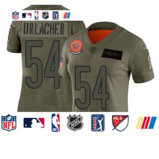 Bears #54 Brian Urlacher Camo Women's Stitched Football Limited 2019 Salute to Service Jersey