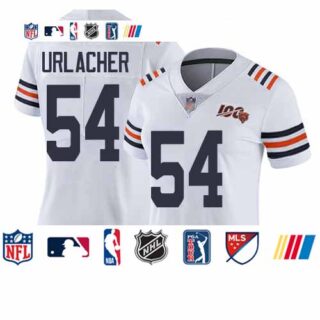Bears #54 Brian Urlacher White Alternate Women's Stitched Football Vapor Untouchable Limited 100th Season Jersey