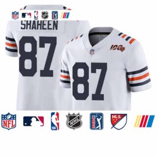 Bears #87 Adam Shaheen White Alternate Men's Stitched Football Vapor Untouchable Limited 100th Season Jersey