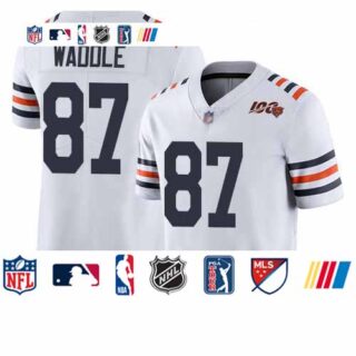 Bears #87 Tom Waddle White Alternate Men's Stitched Football Vapor Untouchable Limited 100th Season Jersey