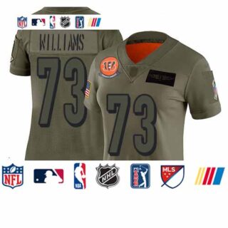 Bengals #73 Jonah Williams Camo Women's Stitched Football Limited 2019 Salute to Service Jersey