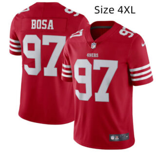 Big Size Men's San Francisco 49ers #97 Nike Bosa 2022 New Scarlet Vapor Untouchable Jersey