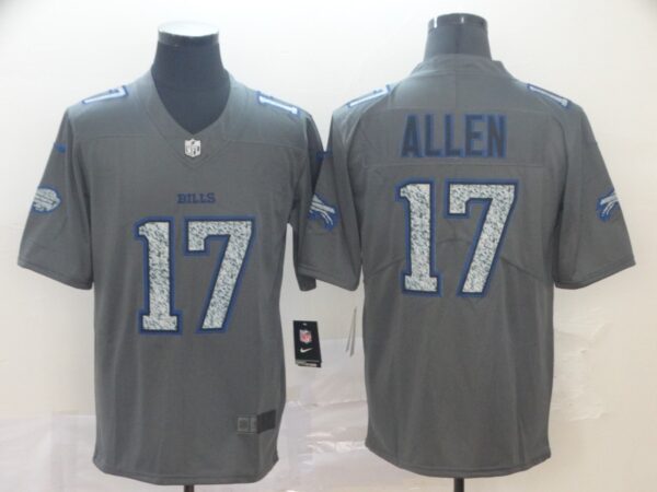 Bills 17 Josh Allen Gray Camo Vapor Untouchable Limited Jersey