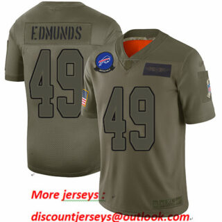 Bills #49 Tremaine Edmunds Camo Youth Stitched Football Limited 2019 Salute to Service Jersey