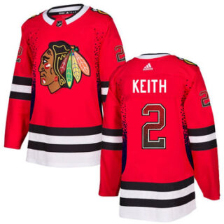 Blackhawks 2 Duncan Keith Red Drift Fashion Adidas Jersey