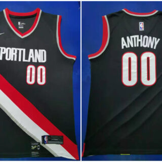 Blazers 00 Carmelo Anthony Black 2019-20 Nike Swingman Jersey