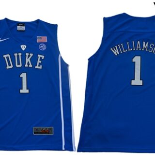 Blue Devils #1 Zion Williamson Blue Basketball Elite Stitched Youth College Jersey