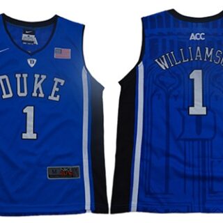 Blue Devils #1 Zion Williamson Blue Black Basketball Elite Stitched Youth College Jersey