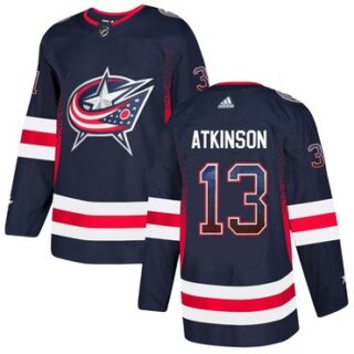 Blue Jackets 13 Cam Atkinson Navy Drift Fashion Adidas Jersey