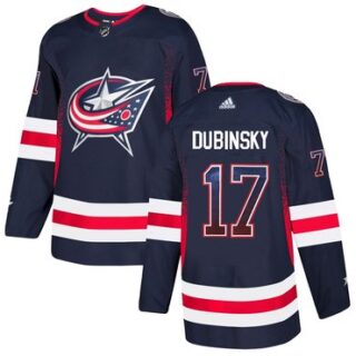 Blue Jackets 17 Brandon Dubinsky Navy Drift Fashion Adidas Jersey