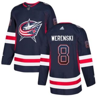 Blue Jackets 8 Zach Werenski Navy Drift Fashion Adidas Jersey