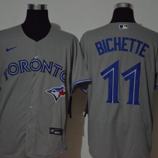 Blue Jays 11 Bo Bichette Gray 2020 Nike Flexbase Jersey