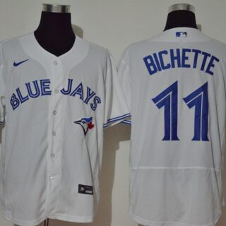 Blue Jays 11 Bo Bichette White 2020 Nike Cool Base Jersey