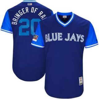 Blue Jays #20 Josh Donaldson Light Blue Bringer of Rain Players Weekend Authentic Stitched MLB Jersey