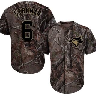 Blue Jays #6 Marcus Stroman Camo Realtree Collection Cool Base Stitched Baseball Jersey