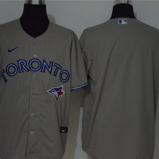 Blue Jays Blank Gray 2020 Nike Cool Base Jersey