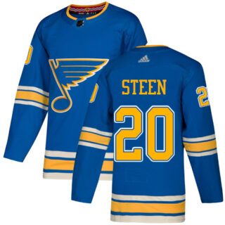 Blues #20 Alexander Steen Blue Alternate Authentic Stitched Hockey Jersey