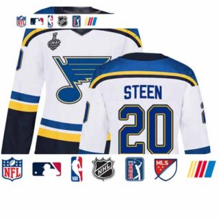 Blues #20 Alexander Steen White Road Authentic Stanley Cup Final Bound Women's Stitched Hockey Jersey