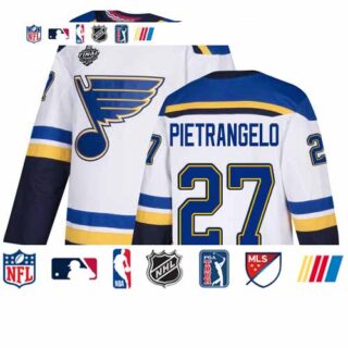 Blues #27 Alex Pietrangelo White Road Authentic Stanley Cup Final Bound Stitched Hockey Jersey