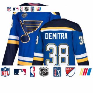 Blues #38 Pavol Demitra Blue Home Authentic Stanley Cup Final Bound Stitched Hockey Jersey