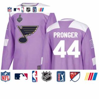 Blues #44 Chris Pronger Purple Authentic Fights Cancer Stanley Cup Final Bound Stitched Hockey Jersey