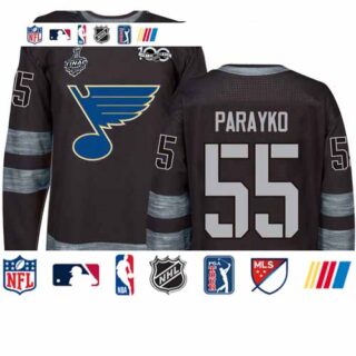 Blues #55 Colton Parayko Black 1917-2017 100th Anniversary Stanley Cup Final Bound Stitched Hockey Jersey