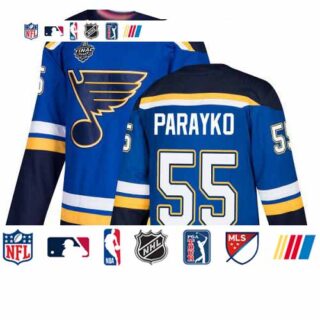Blues #55 Colton Parayko Blue Home Authentic Stanley Cup Final Bound Stitched Hockey Jersey