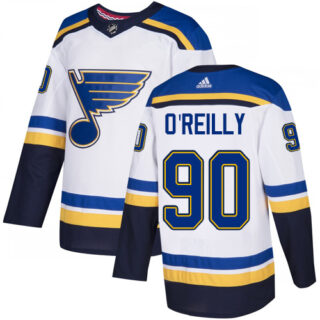 Blues #90 Ryan O'Reilly White Road Authentic Stitched Hockey Jersey