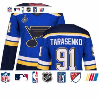 Blues #91 Vladimir Tarasenko Blue Home Authentic Stanley Cup Final Bound Women's Stitched Hockey Jersey