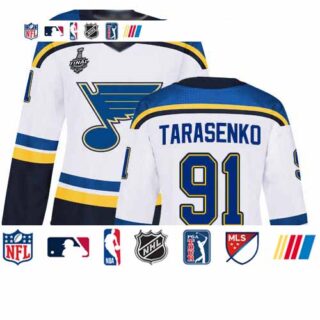 Blues #91 Vladimir Tarasenko White Road Authentic Stanley Cup Final Bound Women's Stitched Hockey Jersey