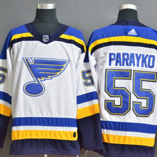 Blues 55 Colton Parayko White Adidas Jersey