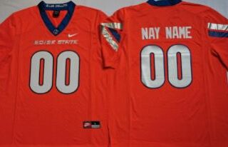 Boise State Custom Football Jersey Name and Number Football Jersey Orange