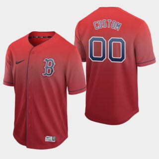 Boston Red Sox Custom Authentic Red Fade Jersey