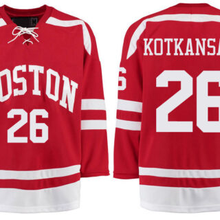 Boston University Terriers BU 26 Kasper Kotkansalo Red Stitched Hockey Jersey
